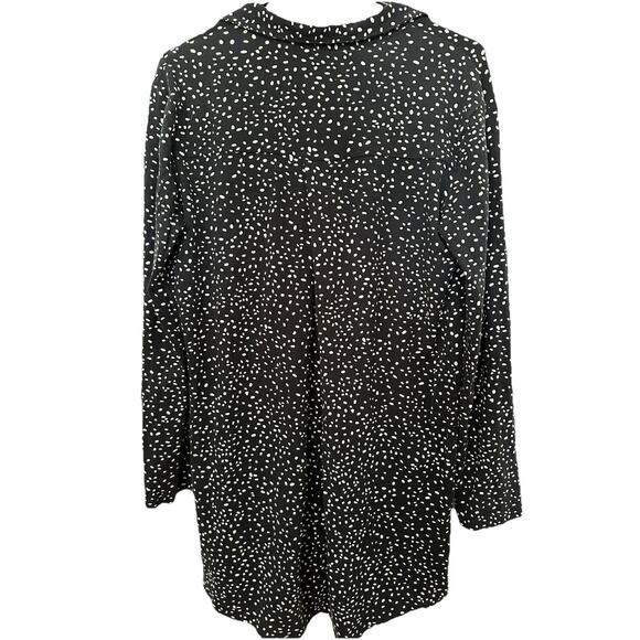 THE CAT’S PAJAMAS Confetti Dot Pima Knit Night Shirt Navy Size Medium - Picture 7 of 7